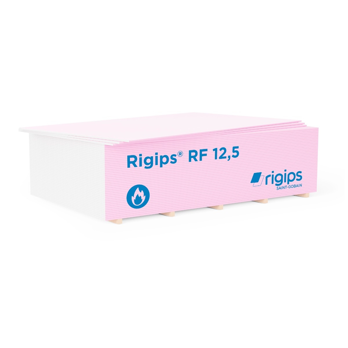 Γυψοσανίδα τύπου F πυροπροστασίας Rigips RF 12.5 x 1200 x 2000 mm